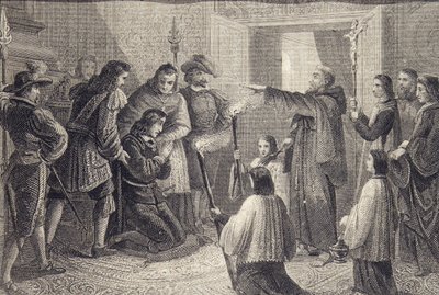 Exorcism of Carlos II of Spain (1665-1700) c.1698 by Spanish School